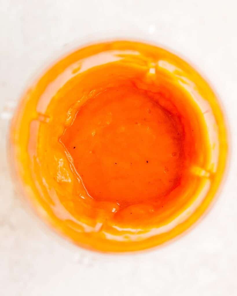 red peppers and onions after being pureed. Image by Jaz Kitchen