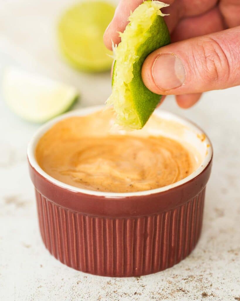 Along with a squeeze of fresh lime juice...