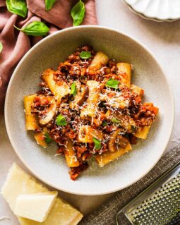 sausage and mushroom ragu. inspired by Italy. Image by Jaz Kitchen