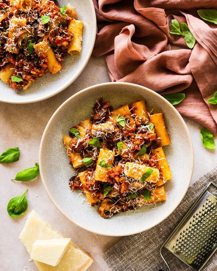 sausage and mushroom ragu. inspired by Italy. Image by Jaz Kitchen