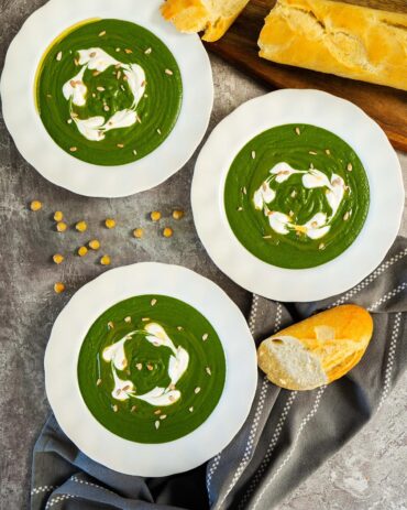 Our chickpea and spinach soup is hearty and comforting, a perfect quick meal. Serve with crusty bread or croutons. Recipe by jaz kitchen