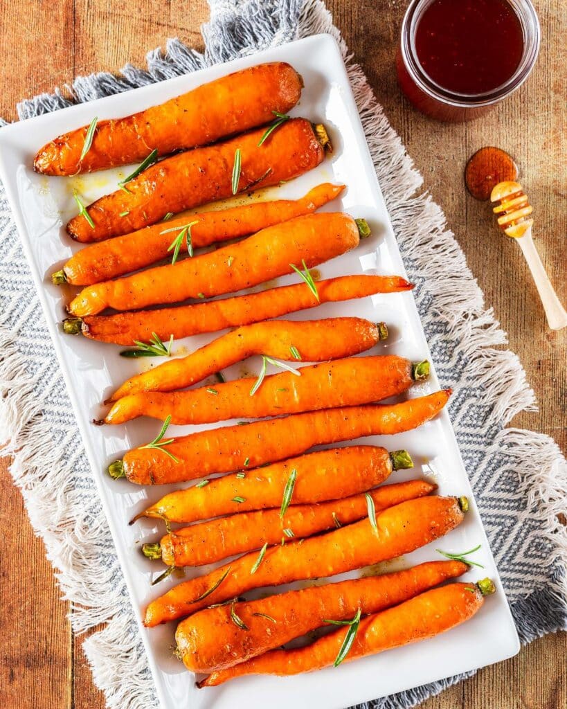 Hot honey carrots for a side dish at dinner. Image by Jaz Kitchen