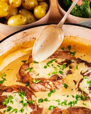Creamy Honey Mustard Pork Chops
