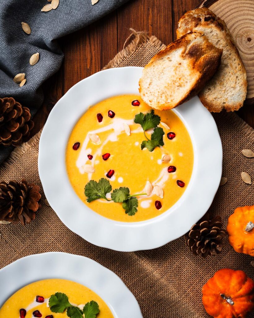 Spiced Pumpkin Soup Recipe. Image by Jaz Kitchen