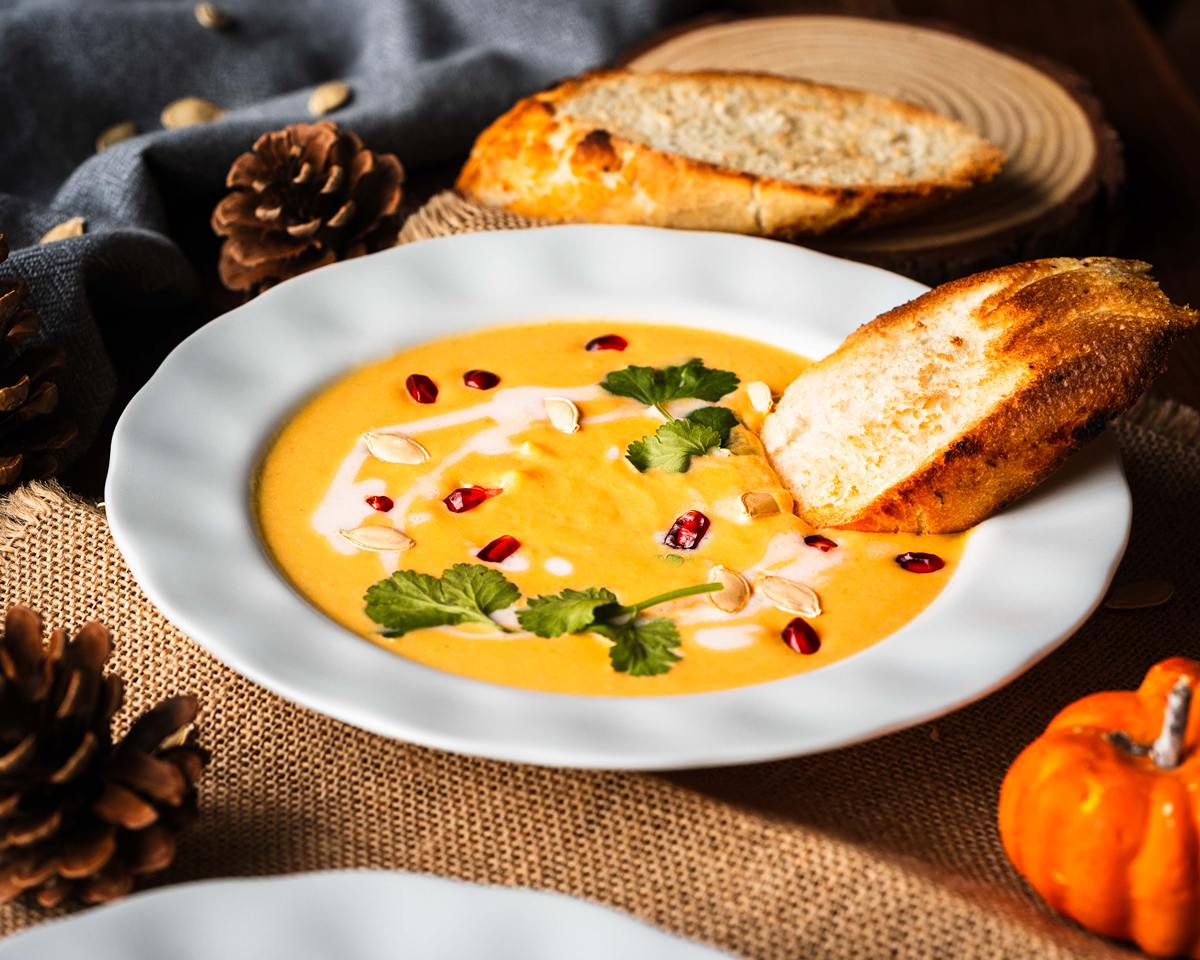 Spiced Pumpkin Soup recipe. Image by Jaz Kitchen
