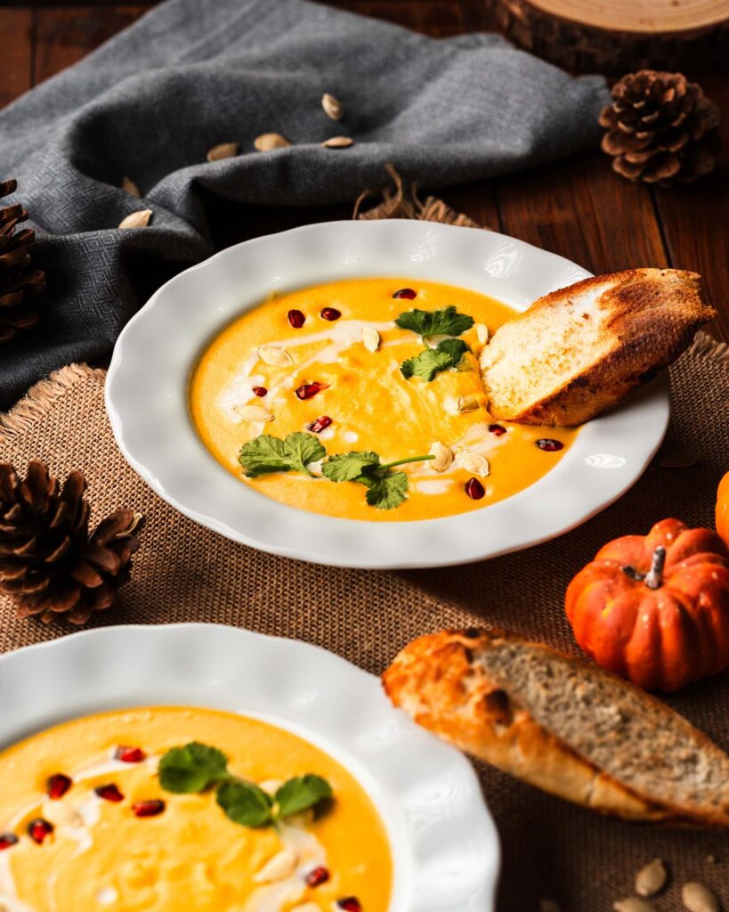 Spiced Pumpkin Soup Recipe. Image by Jaz Kitchen